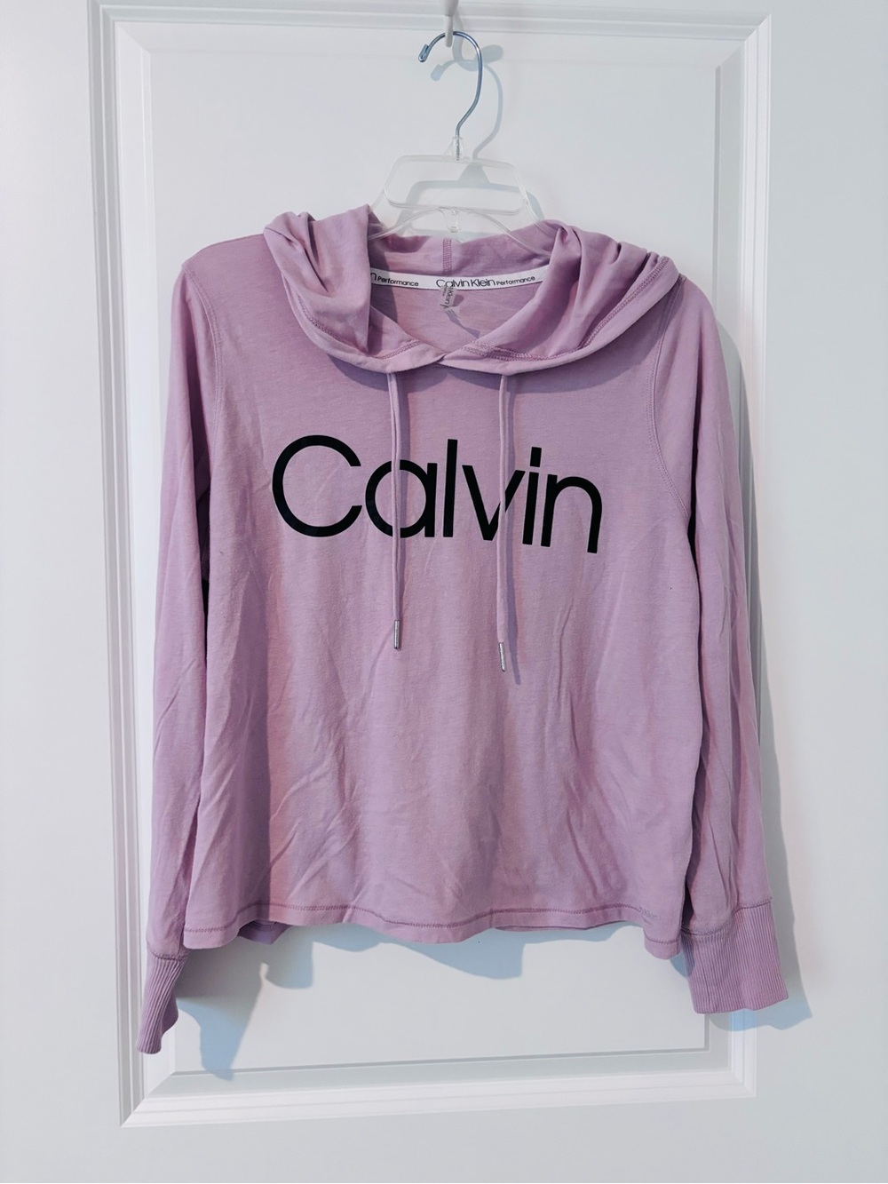 Calvin Klein Pink Hoodie with Black Calvin Logo